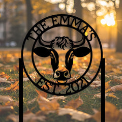 Custom Cow Yard Sign