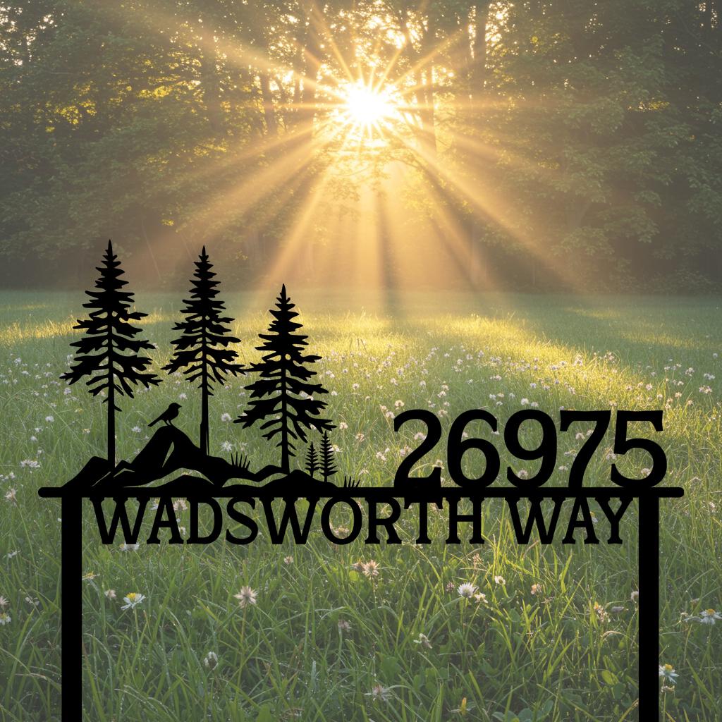 Mountain Address Yard Sign
