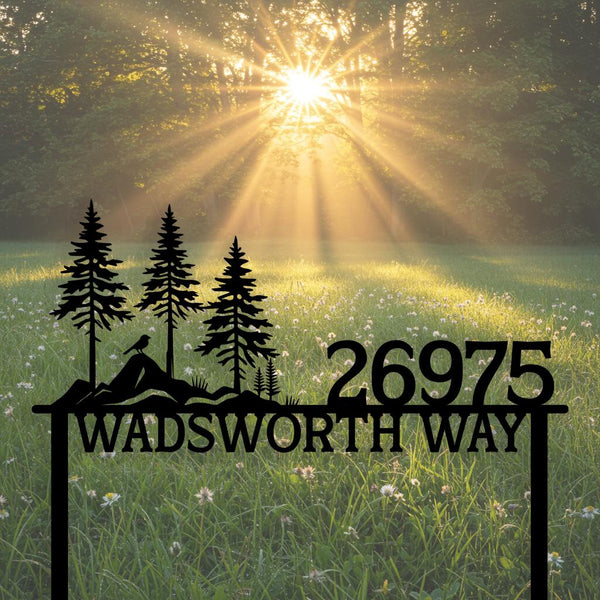 Mountain Address Yard Sign