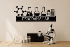 Custom Chemistry Lab Metal Sign