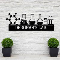 Custom Chemistry Lab Metal Sign