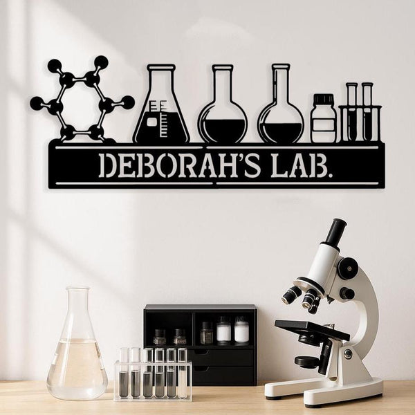 Custom Chemistry Lab Metal Sign