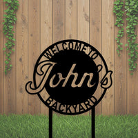 Welcome to Backyard Sign