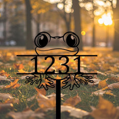 Silly Frog Address Yard Sign