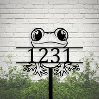 Silly Frog Address Yard Sign