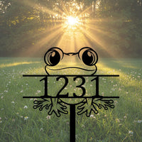 Silly Frog Address Yard Sign