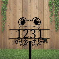 Silly Frog Address Yard Sign