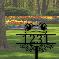 Silly Frog Address Yard Sign