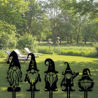 Set of 5 Gnome Garden Stakes