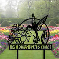 Hummingbird Garden Sign