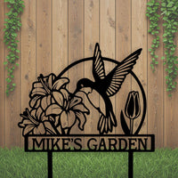 Hummingbird Garden Sign