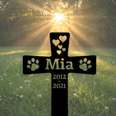 Pet Memorial Cross Sign