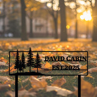 Rustic Cabin Yard Sign