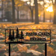 Rustic Cabin Yard Sign