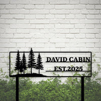 Rustic Cabin Yard Sign