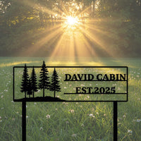 Rustic Cabin Yard Sign