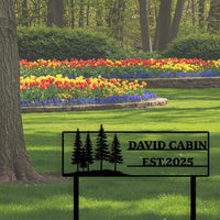 Rustic Cabin Yard Sign