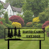 Rustic Cabin Yard Sign