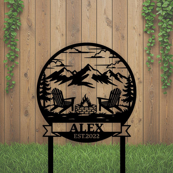 Firepit Yard Sign
