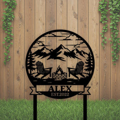 Firepit Yard Sign