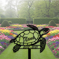 Turtle Pet Memorial Sign