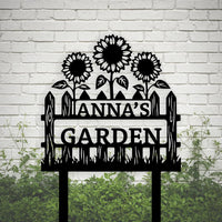 Sunflower Garden Name Sign