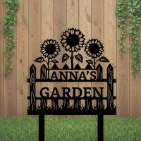 Sunflower Garden Name Sign