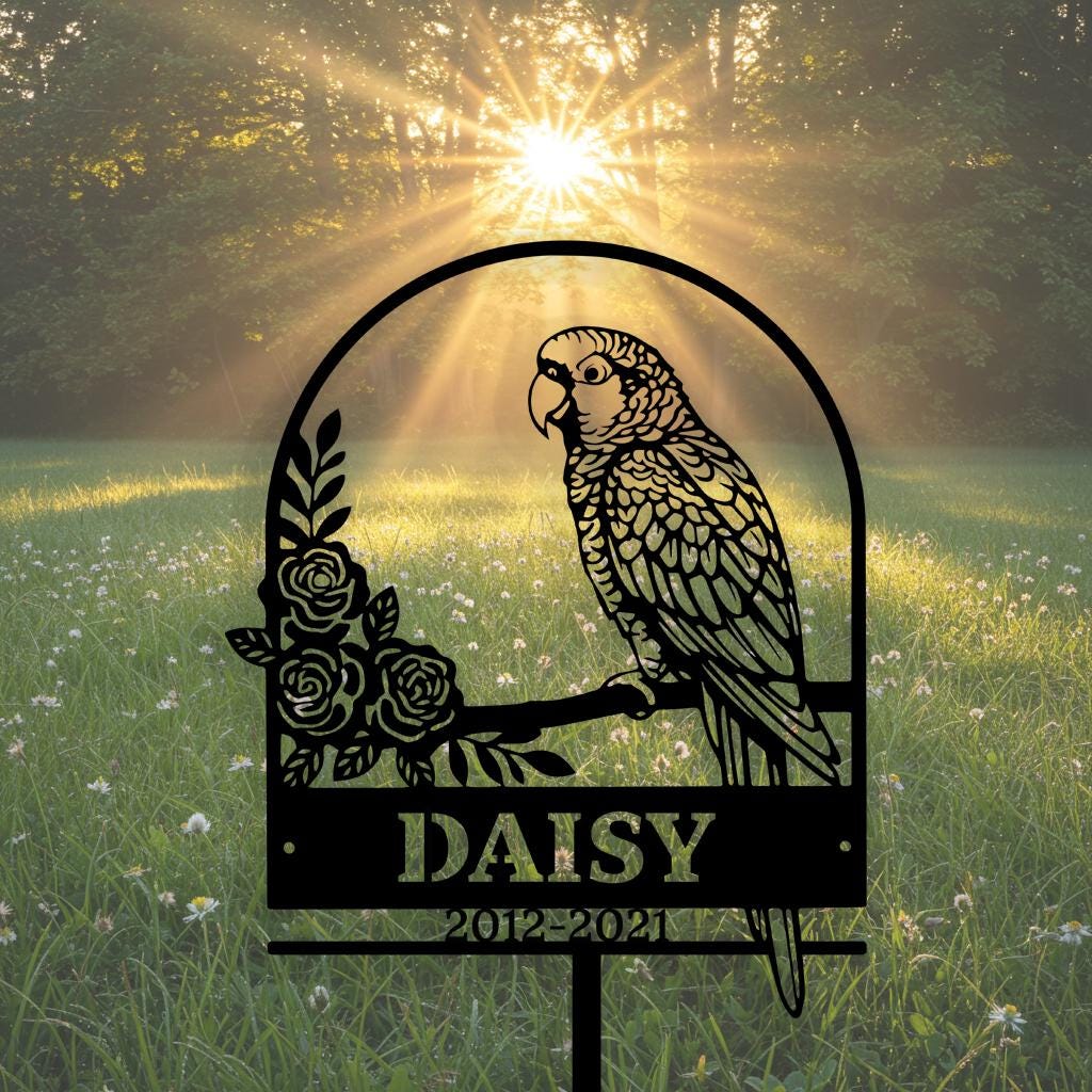 Parrot Pet Memorial Sign
