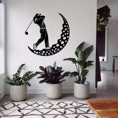 Golfer Metal Wall Art