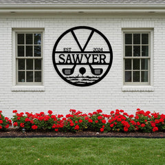 Golf Metal Name Sign