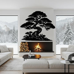 Oversized Bonsai Tree Living Room Decor