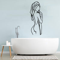 Minimalist Woman Bathroom Wall Art