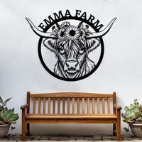 Cow Metal Sign