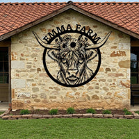 Cow Metal Sign