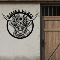 Cow Metal Sign