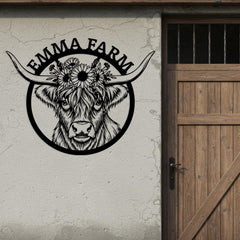 Cow Metal Sign