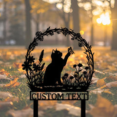 Cute Cat Garden Stake