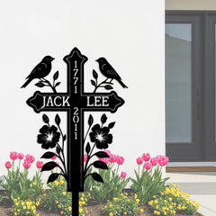 Custom Memorial Cross Stake