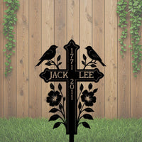 Custom Memorial Cross Stake
