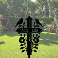 Custom Memorial Cross Stake
