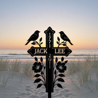 Custom Memorial Cross Stake
