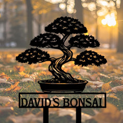 Bonsai Tree Custom Metal Yard Sign