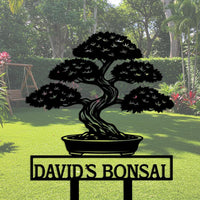 Bonsai Tree Custom Metal Yard Sign