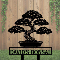 Bonsai Tree Custom Metal Yard Sign