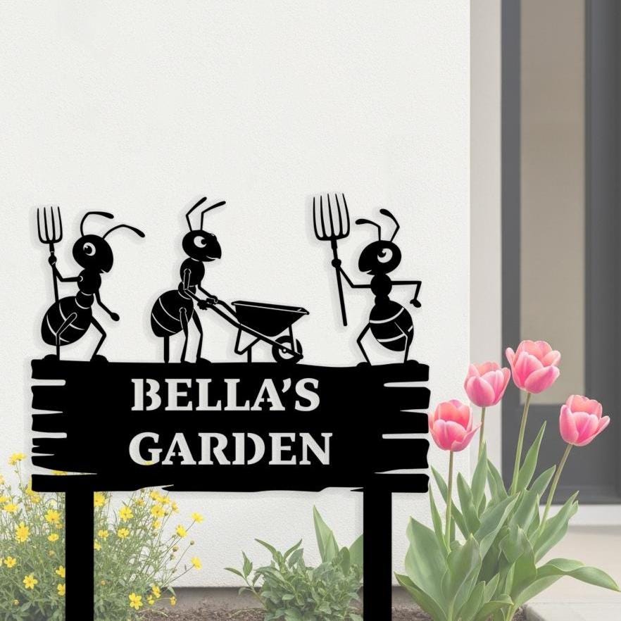 Funny Ant Garden Sign