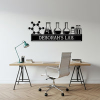 Custom Chemistry Lab Metal Sign