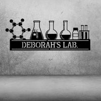 Custom Chemistry Lab Metal Sign