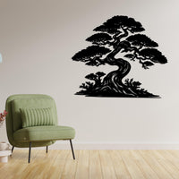 Oversized Bonsai Tree Living Room Decor