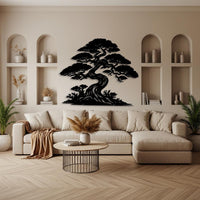 Oversized Bonsai Tree Living Room Decor