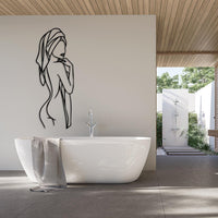 Minimalist Woman Bathroom Wall Art